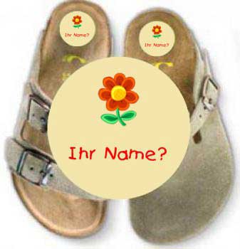 24 Schuh-Etiketten | Selbstklebende Namensetiketten für Schuhe