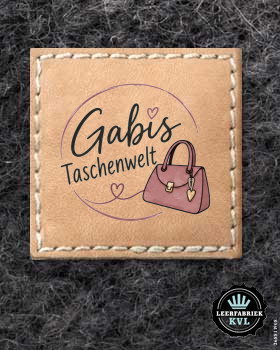 24 Lederlabels | Lederlabel mit Logo | Korkleder Label | Vegane Lederlabels