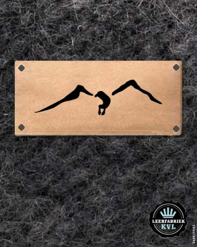 24 Lederlabels | Lederlabel mit Logo | Korkleder Label | Vegane Lederlabels