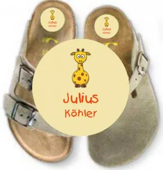 Schuhklebetiketten