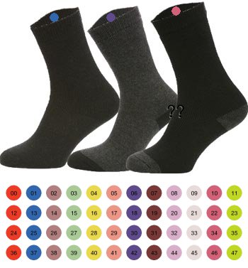 48 Durchnummerierte Etiketten für Kleidung | Socken kennzeichnen
